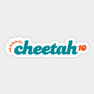 Dolphins Football - Cheetah Sticker